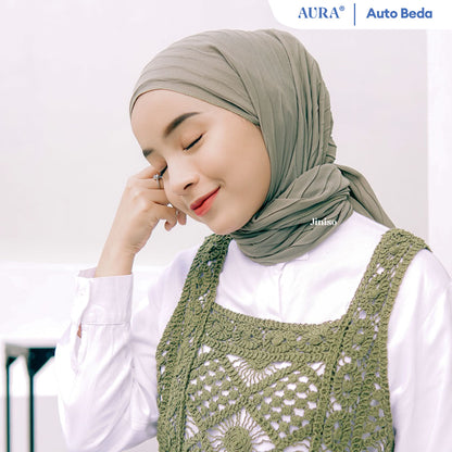 JINISO - Aura Dusty Olive Active Hijab Pashmina Shawl