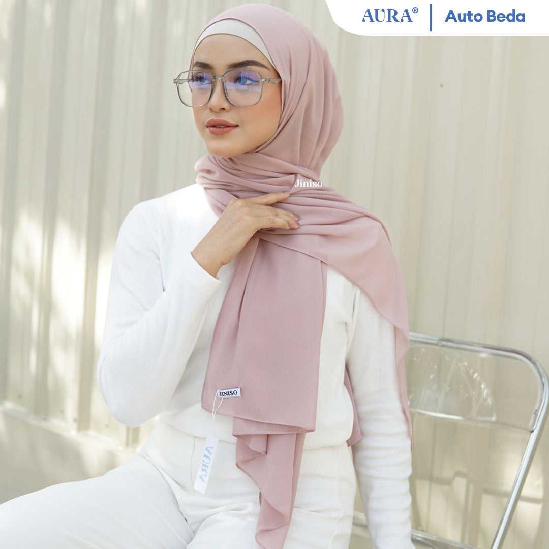 JINISO - Aura Milky Rose Active Hijab Pashmina Shawl