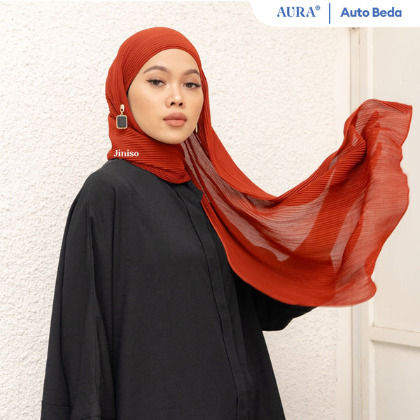 JINISO - Aura Terracotta Active Hijab Pashmina Shawl