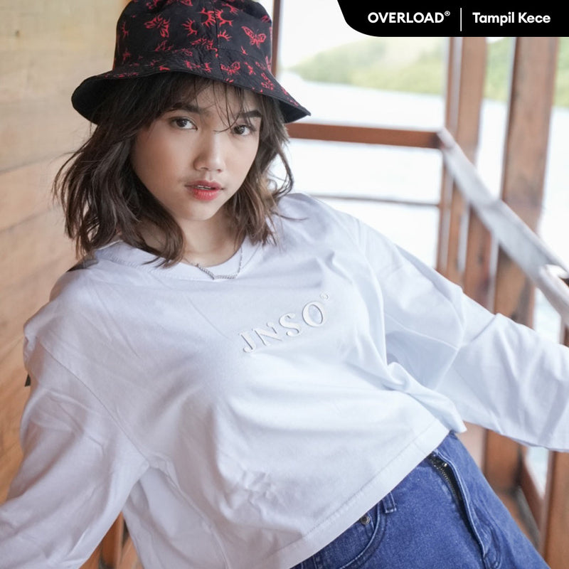 JINISO Kaos Crop Top Oversize Lengan Panjang Fuji JNSO Undercover T-Shirt