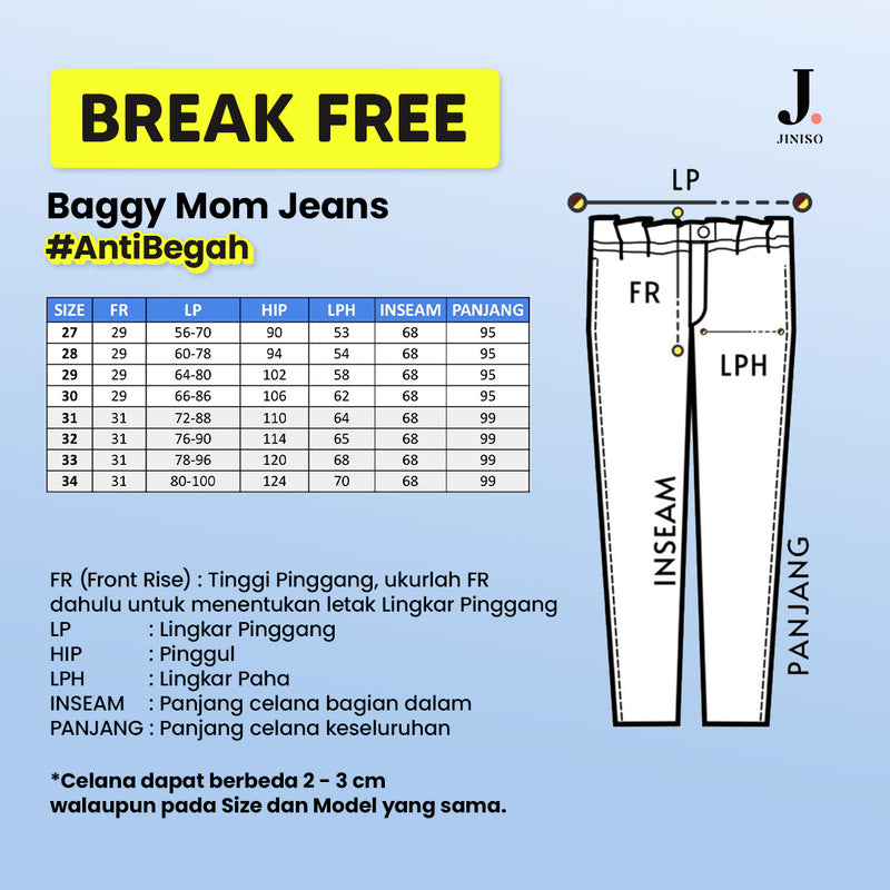 JINISO - Break Free Baggy Mom Jeans