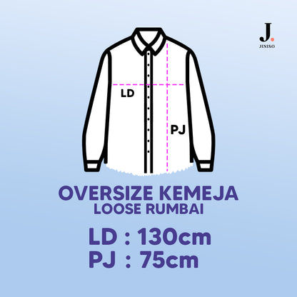 JINISO - Big Size Kemeja Denim Raw Oversize Unisex HYPER ACTIVE