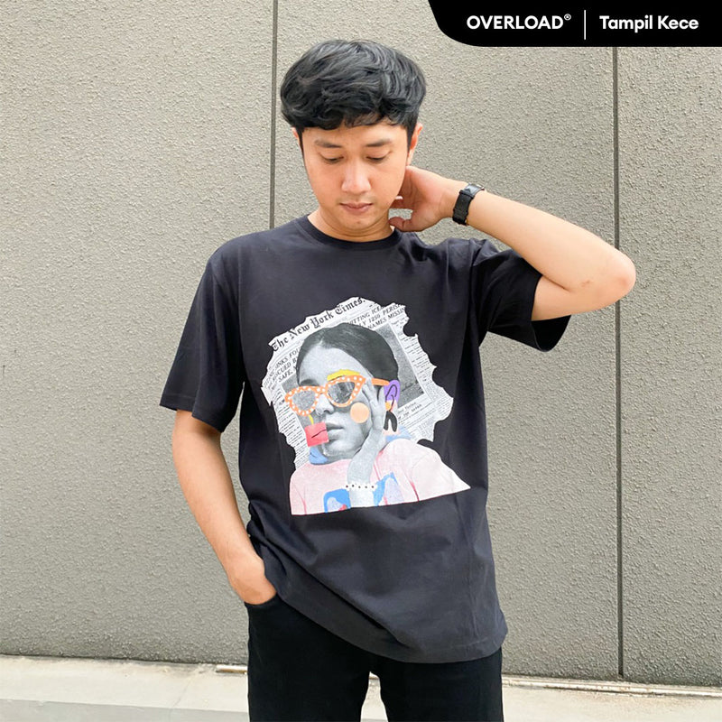 JINISO Pria T-Shirt New York Oversize Tee | Kaos