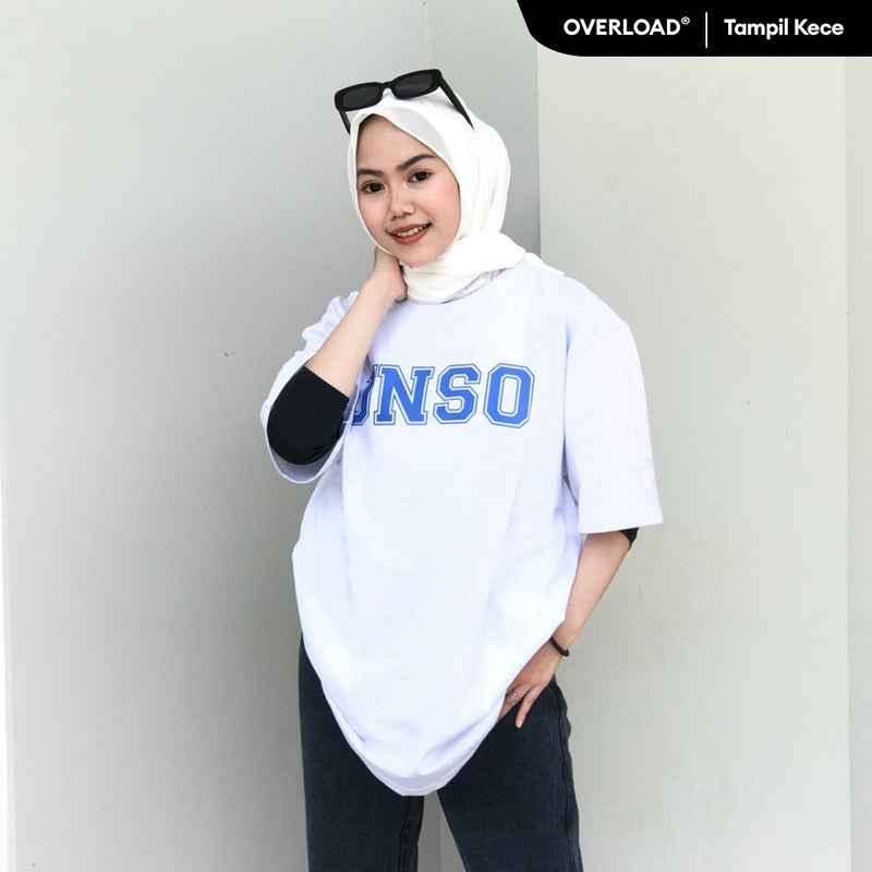 JINISO Kaos Oversize T-Shirt Classic Putih JNSO Blue