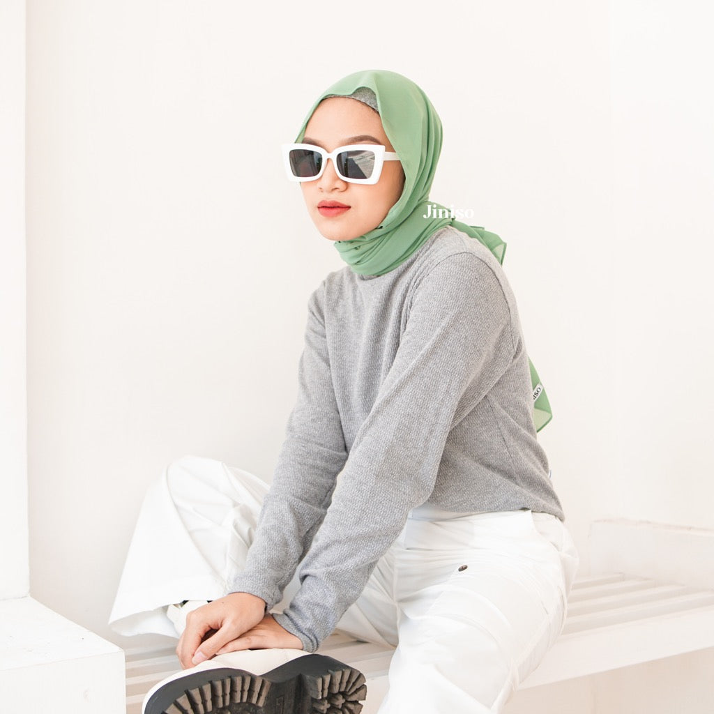 JINISO - Aura Matcha Latte Active Hijab Pashmina Shawl