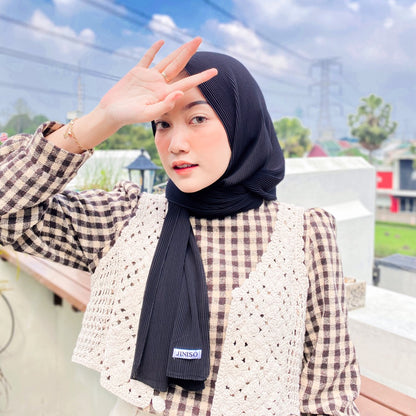 JINISO - Aura Black Active Hijab Pashmina Shawl