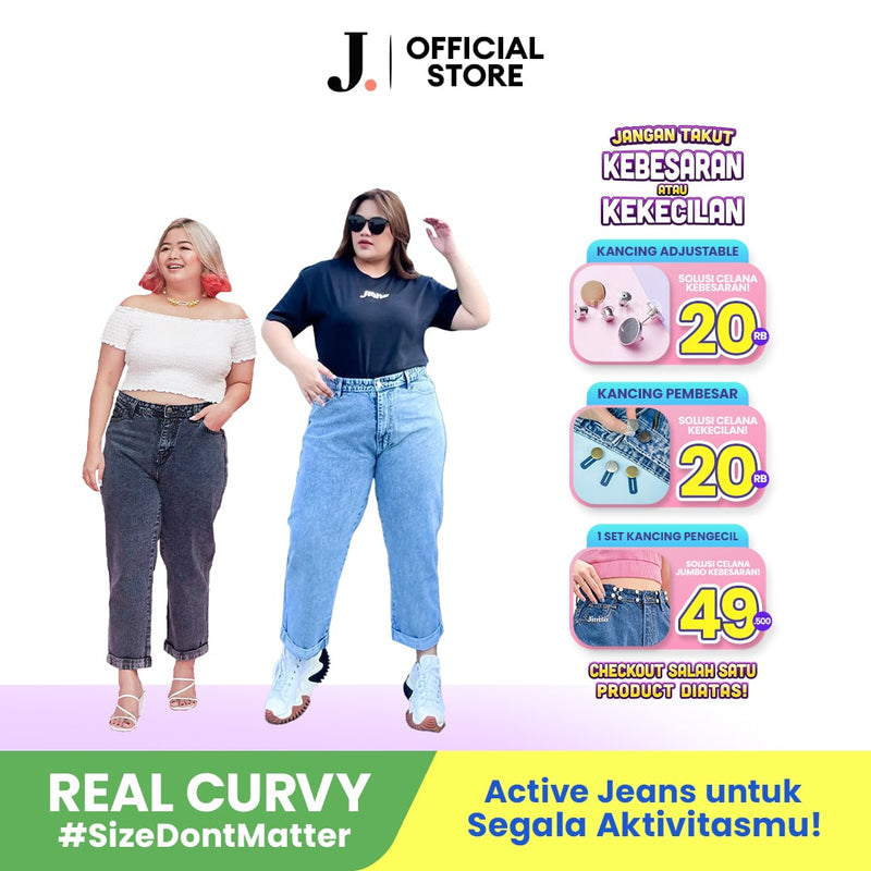 JINISO - Jeans Jumbo Highwaist Boyfriend Real Curvy