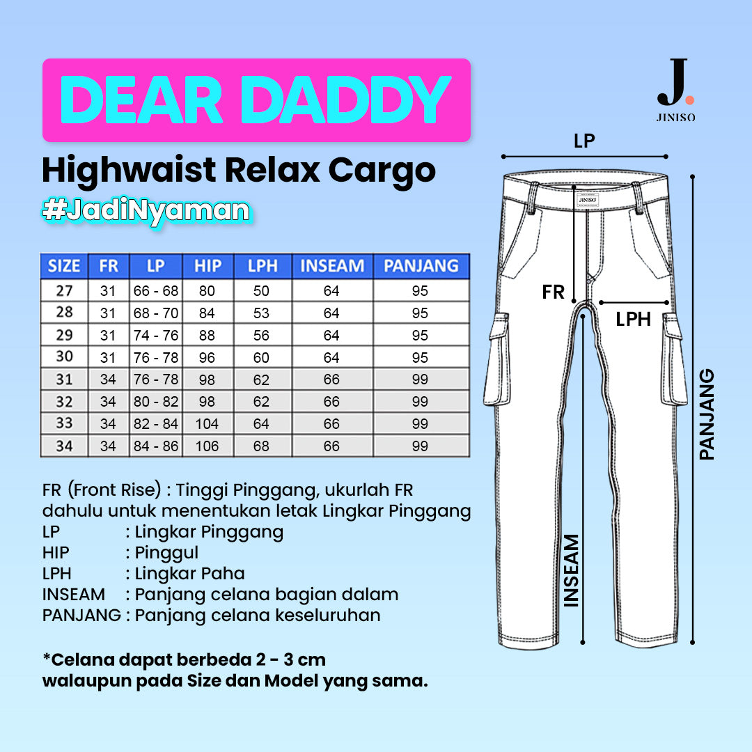 JINISO - Highwaist Relax Cargo Jeas 152 DEAR DADDY