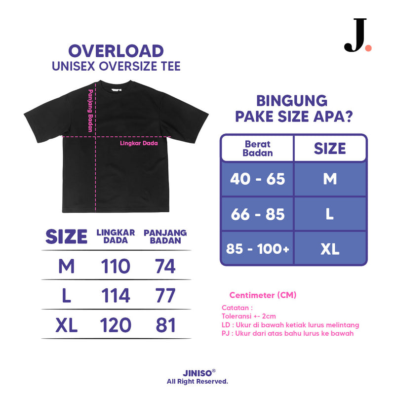 JINISO Kaos Big Size Oversize T-Shirt JNSO SMILE