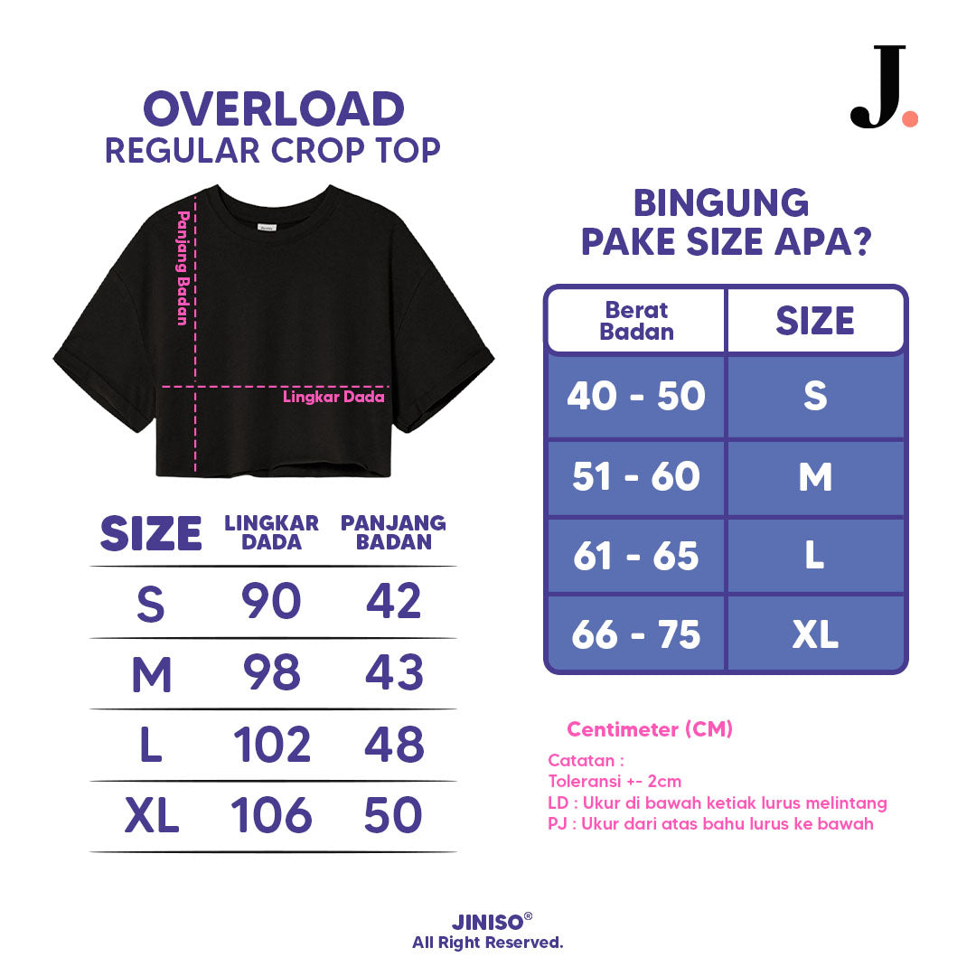 JINISO Kaos Crop Top Lengan Pendek Baby Tee