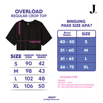 JINISO Kaos Crop Top Lengan Pendek Baby Tee