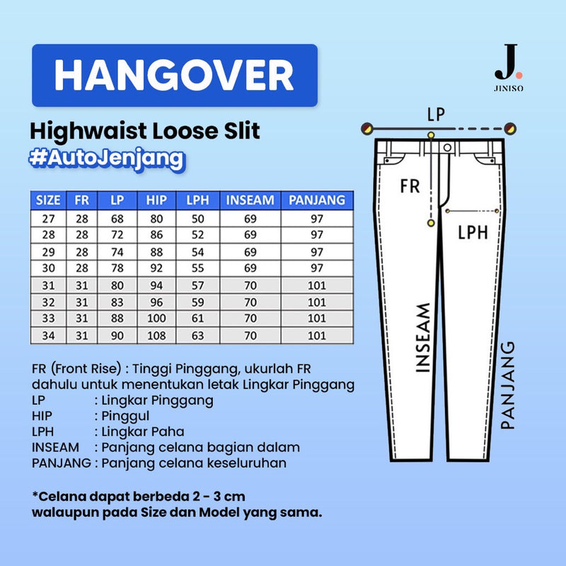 JINISO - Highwaist Loose Slit Jeans 883 - 893 HANGOVER