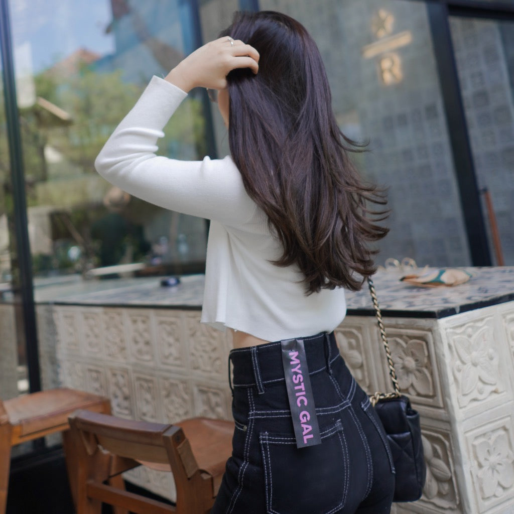 JINISO - Highwaist Baggy Ripped Jeans  509 MYSTIC GAL