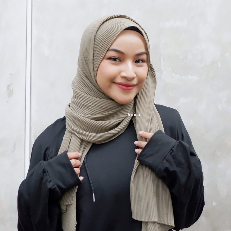 JINISO AURA Hijab Pashmina Full Plisket Ceruty Babydoll
