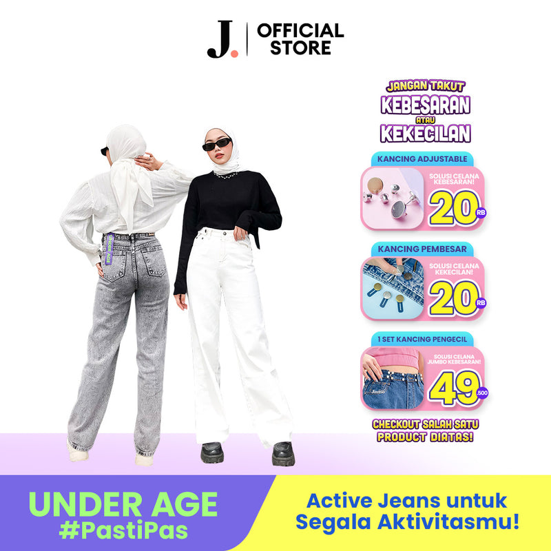 JINISO - Highwaist Adjustable Baggy Jeans 442 UNDER AGE