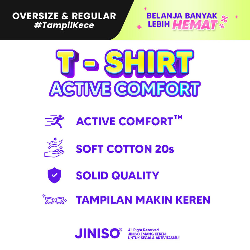 JINISO Navy T-Shirt Kaos Polos