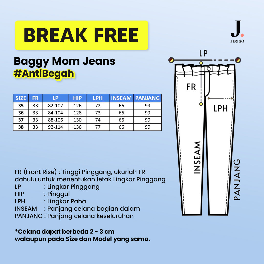 JINISO - Jumbo Baggy Mom Jeans 923 REAL CURVY