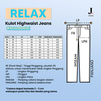 JINISO - Kulot Highwaist Jeans 777 RELAX